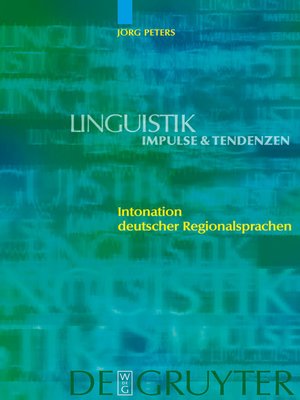 cover image of Intonation deutscher Regionalsprachen